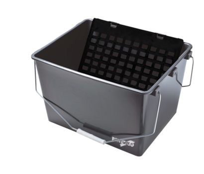 Balde plastico. ECO 16L.NEG. c/grelha c/caixa               